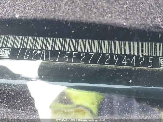 12714045 :رقم المزاد ، 1G2AL15F277294425 vin ، 2007 Pontiac G5 مزاد بيع