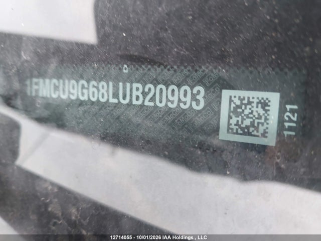 2020 Ford Escape მანქანა იყიდება აუქციონზე, vin: 1FMCU9G68LUB20993, აუქციონის ნომერი: 12714055