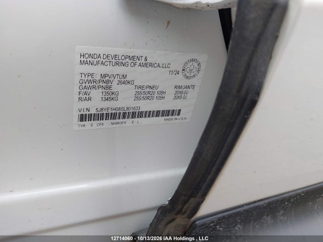 Acura MDX 2025 5J8YE1H08SL801633 Image 9