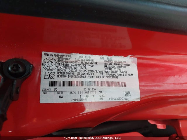 Ford FOCUS SE 2014 1FADP3F24EL273672 Image 18
