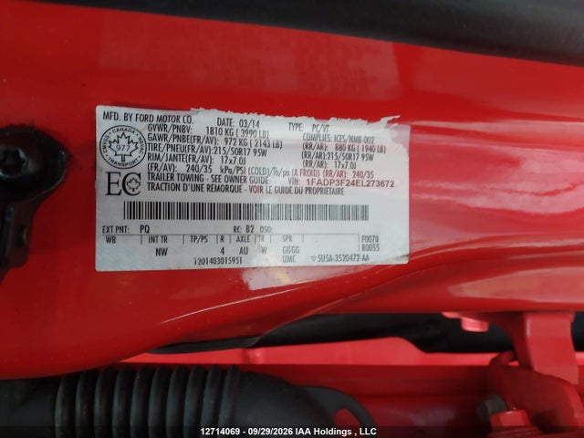 Ford FOCUS SE 2014 1FADP3F24EL273672 Image 9