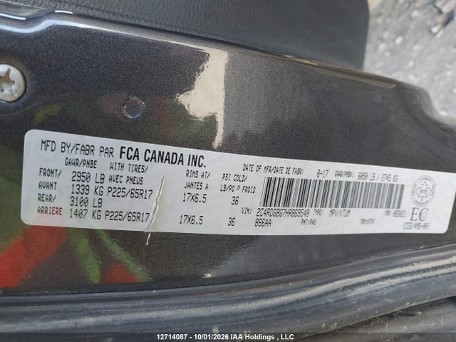 Aukcja sprzedaży 2017 Dodge Grand Caravan Cvp/sxt, vin: 2C4RDGBG7HR869548, numer aukcji: 12714087
