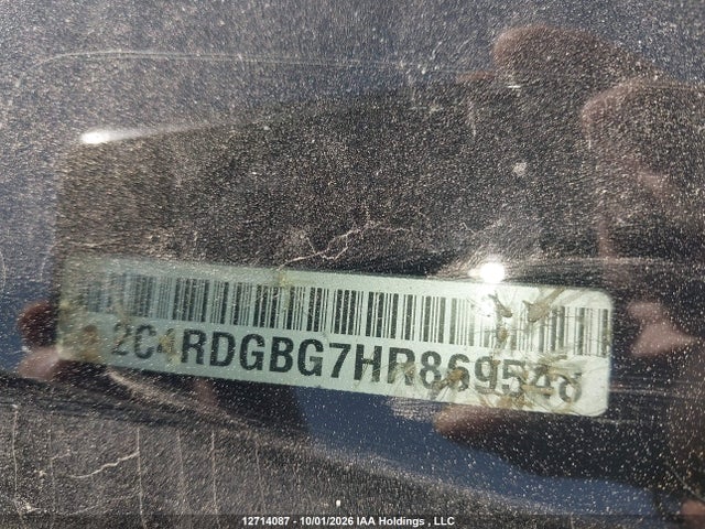 Aukcja sprzedaży 2017 Dodge Grand Caravan Cvp/sxt, vin: 2C4RDGBG7HR869548, numer aukcji: 12714087