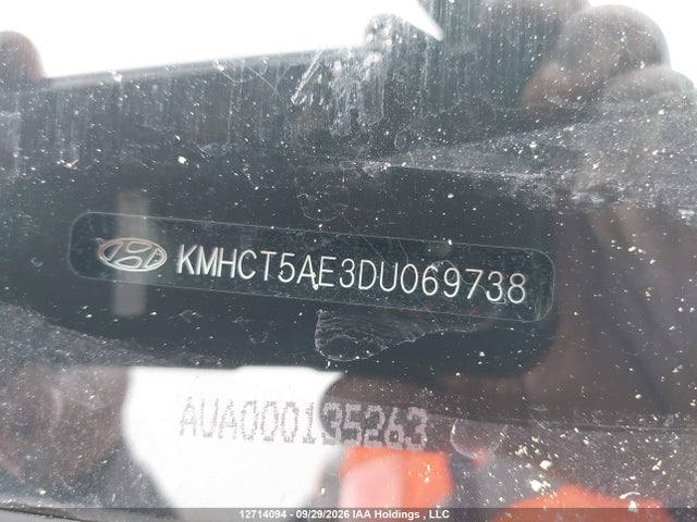 12714094 :رقم المزاد ، KMHCT5AE3DU069738 vin ، 2013 Hyundai Accent Gls/gs مزاد بيع