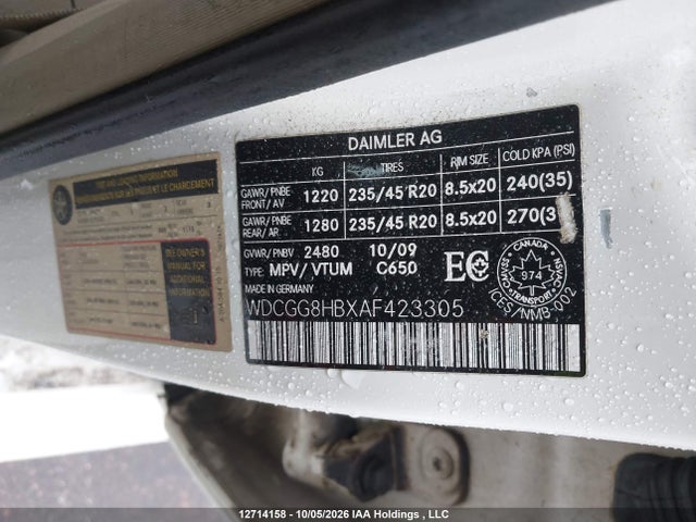 12714158 :رقم المزاد ، WDCGG8HBXAF423305 vin ، 2010 Mercedes-benz Glk 350 4matic مزاد بيع