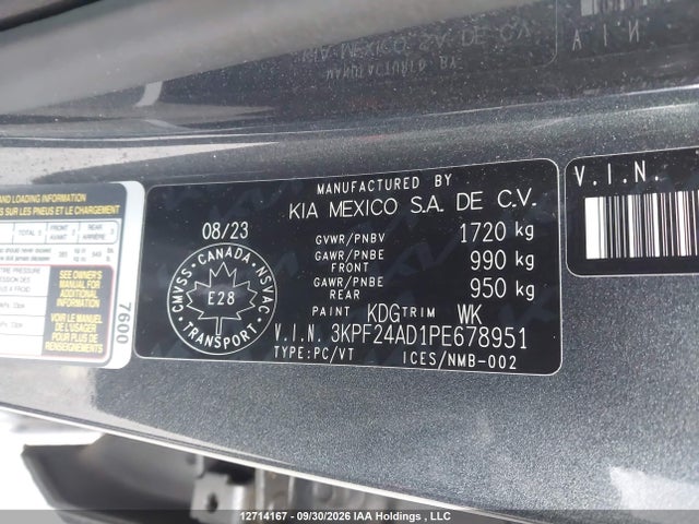 Продажа на аукционе авто 2023 Kia Forte Lx, vin: 3KPF24AD1PE678951, номер лота: 12714167