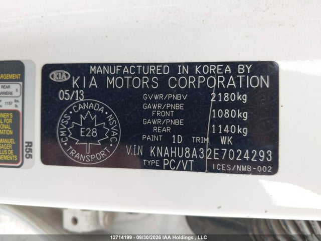 KIA Rondo Ex/ex Luxury/se 2014 KNAHU8A32E7024293 Image 9