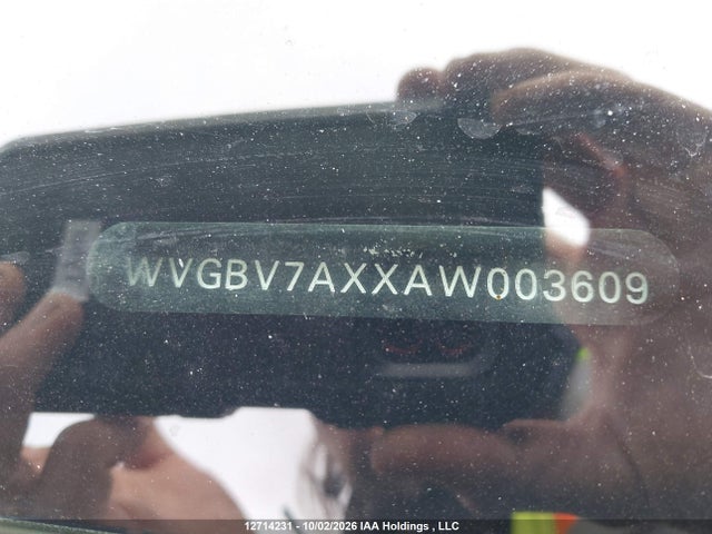 2010 Volkswagen Tiguan Se/sel მანქანა იყიდება აუქციონზე, vin: WVGBV7AXXAW003609, აუქციონის ნომერი: 12714231