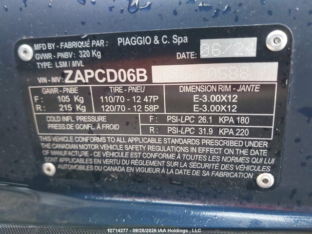 Vespa Primavera/sprint 50 2025 ZAPCD06B1S5100588 Image 10