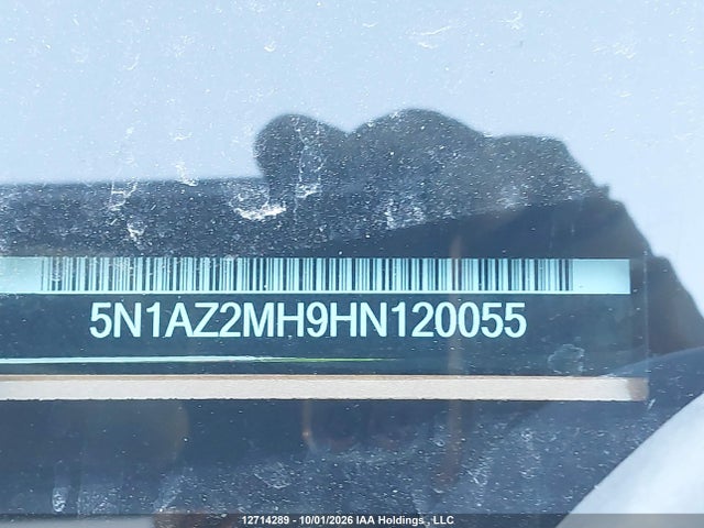 5N1AZ2MH9HN120055 Nissan Murano Platinum/sl/sv
