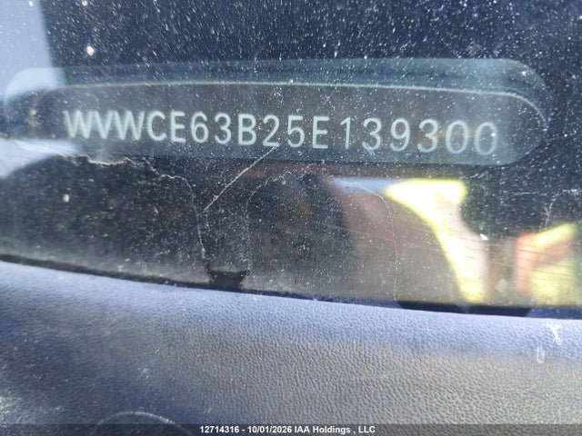 Продаж на аукціоні авто 2005 Volkswagen Passat Gls Tdi, vin: WVWCE63B25E139300, номер лоту: 12714316