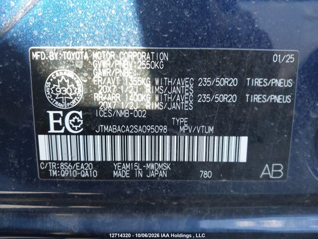 JTMABACA2SA095098 Toyota BZ4X XLE