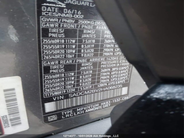 Jaguar F-Pace 2017 SADCM2BV2HA068235 Image 9
