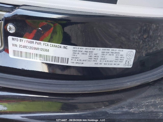 Chrysler Grand Caravan Sxt 2022 2C4RC1ZG9NR125368 Image 16