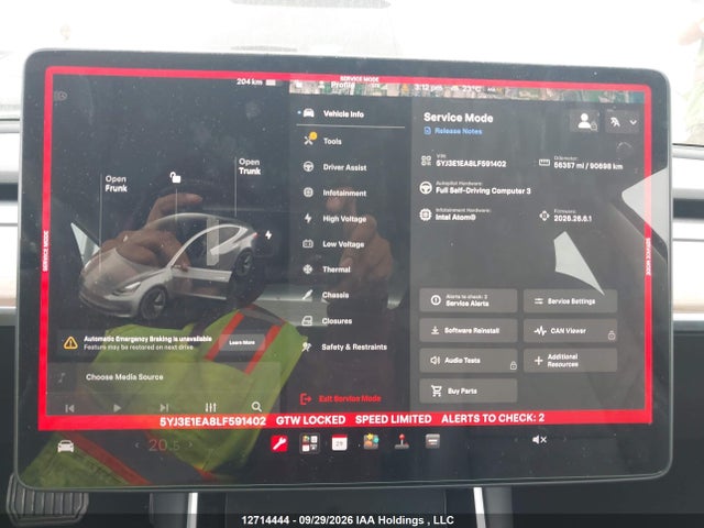 Aukcja sprzedaży 2020 Tesla Model 3 Standard Range Plus, vin: 5YJ3E1EA8LF591402, numer aukcji: 12714444