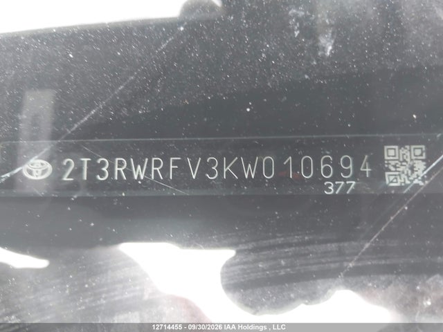 2019 Toyota Rav4 Hybrid მანქანა იყიდება აუქციონზე, vin: 2T3RWRFV3KW010694, აუქციონის ნომერი: 12714455