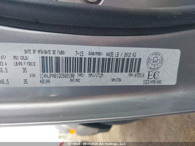 Jeep Patriot 2016 1C4NJPAB1GD502188 Image 9