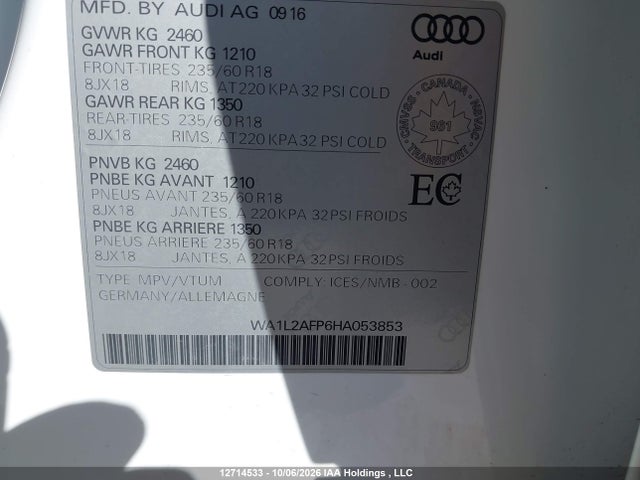 Audi Q5 2017 WA1L2AFP6HA053853 Image 9