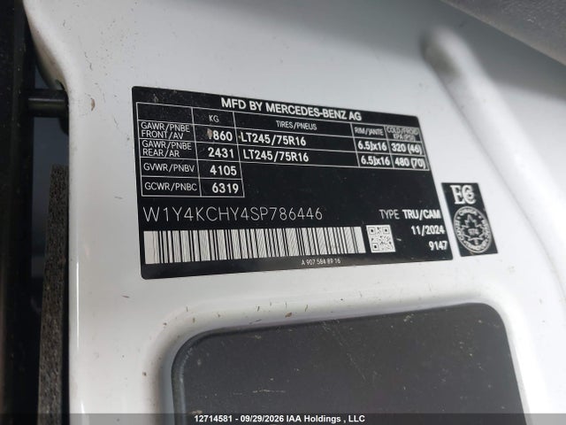 Продажа на аукционе авто 2025 Mercedes-benz Sprinter 2500, vin: W1Y4KCHY4SP786446, номер лота: 12714581