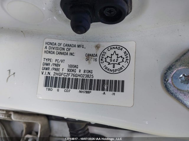 Honda Civic Ex 4dr 2016 2HGFC2F76GH023825 Image 9