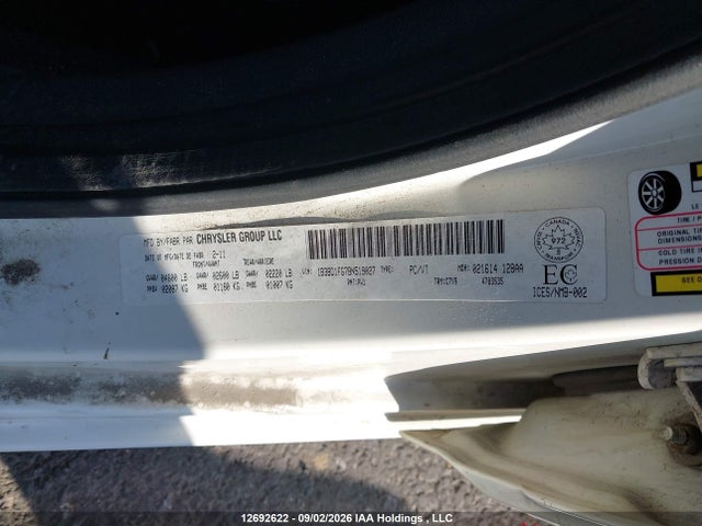 12692622 :رقم المزاد ، 1B3BD1FG7BN519027 vin ، 2011 Dodge Avenger Sxt مزاد بيع