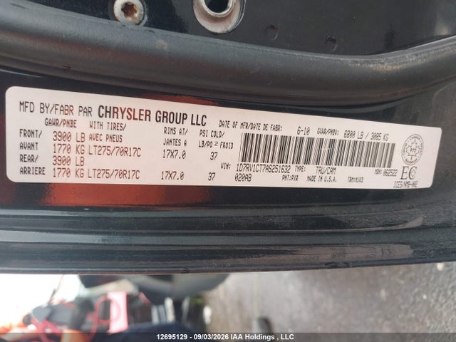 Aukcja sprzedaży 2010 Dodge Ram 1500 Trx, vin: 1D7RV1CT7AS251632, numer aukcji: 12695129