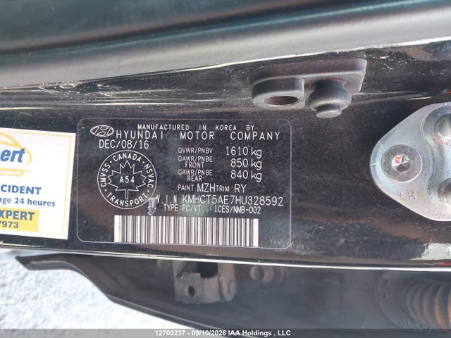 Продаж на аукціоні авто 2017 Hyundai Accent Se, vin: KMHCT5AE7HU328592, номер лоту: 12700237