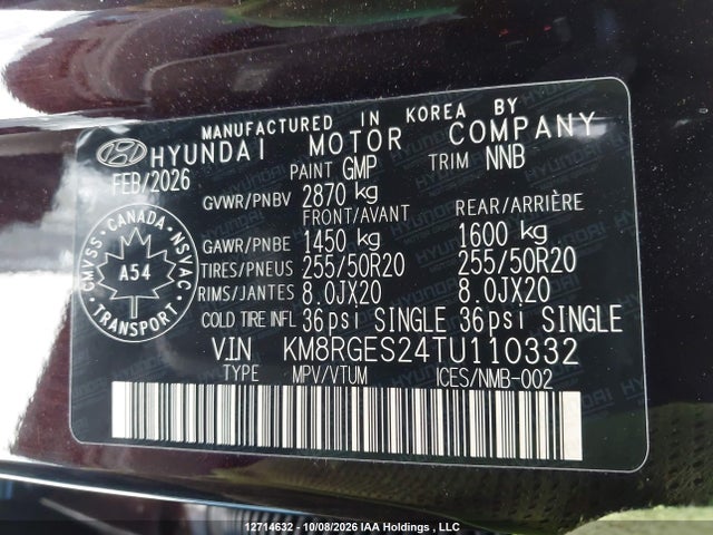 Hyundai Palisade Sel Convenience 2026 KM8RGES24TU110332 Image 19