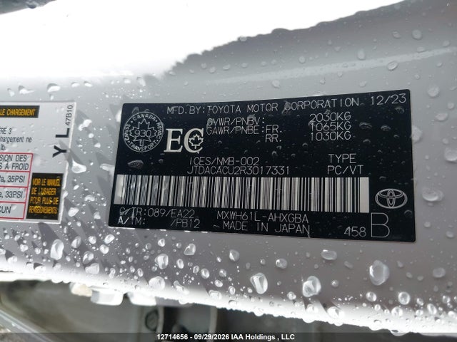 JTDACACU2R3017331 Toyota Prius Prime Se/xse/xse Premium