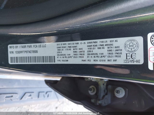 RAM 1500 2026 1C6SRFTP9TN278906 Image 9