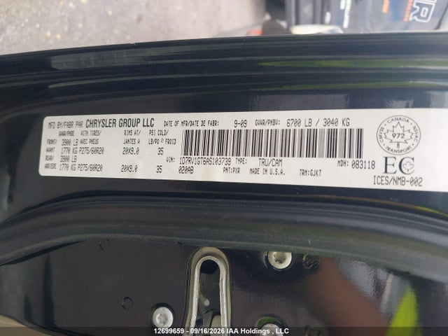 2010 Dodge Ram 1500 Laramie მანქანა იყიდება აუქციონზე, vin: 1D7RV1GT6AS103739, აუქციონის ნომერი: 12699659