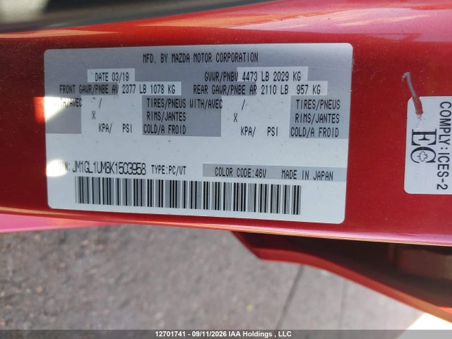Mazda Mazda6 Gs 2019 JM1GL1UM8K1503958 Image 9