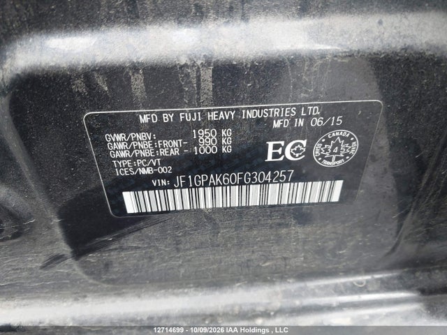 Subaru Impreza Premium Plus 2015 JF1GPAK60FG304257 Image 9