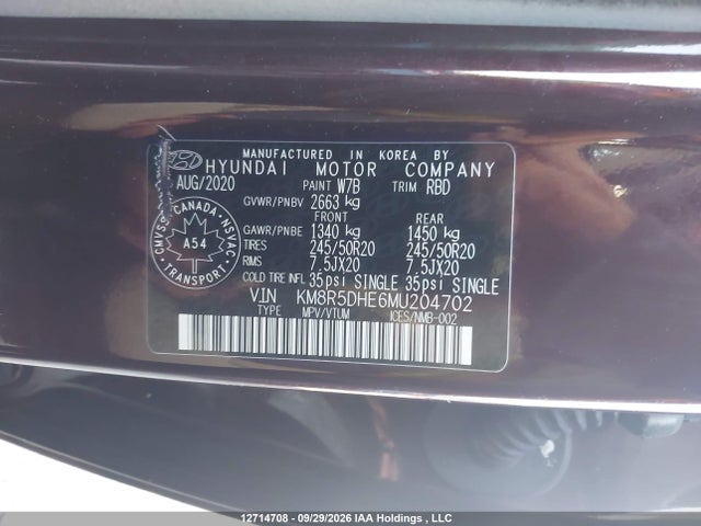 Hyundai Palisade 2021 KM8R5DHE6MU204702 Image 9