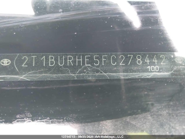 Aukcja sprzedaży 2015 Toyota Corolla Ce, vin: 2T1BURHE5FC278442, numer aukcji: 12714715