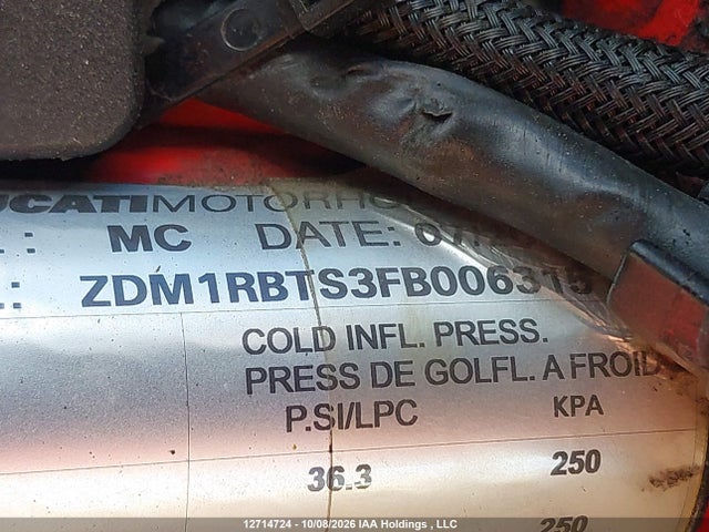 Ducati Monster 821 2015 ZDM1RBTS3FB006315 Image 10