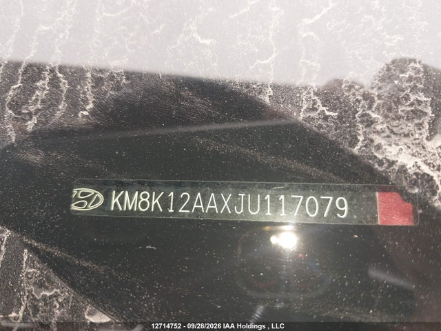 12714752 :رقم المزاد ، KM8K12AAXJU117079 vin ، 2018 Hyundai Kona Se مزاد بيع