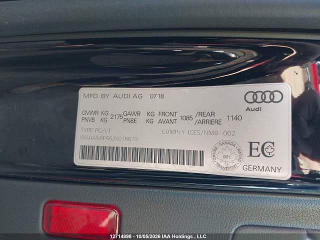 WAUANAF46JN018610 Audi A4 Komfort