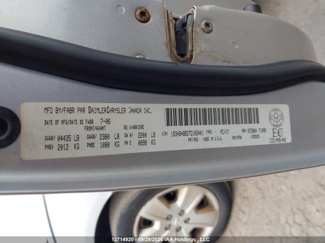12714920 :رقم المزاد ، 1B3HB48B27D102401 vin ، 2007 Dodge Caliber Sxt مزاد بيع
