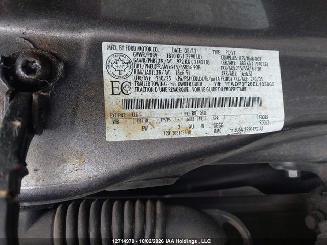 Aukcja sprzedaży 2014 Ford Focus Se, vin: 1FADP3F26EL133865, numer aukcji: 12714970