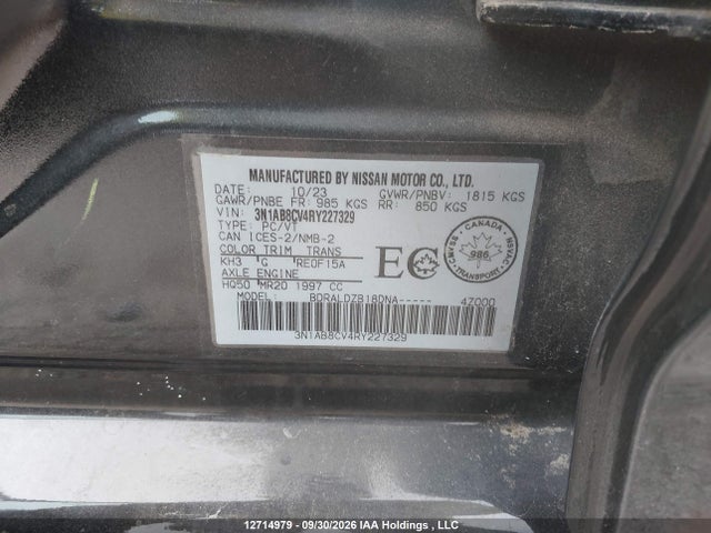 Nissan SENTRA SV 2024 3N1AB8CV4RY227329 Image 20