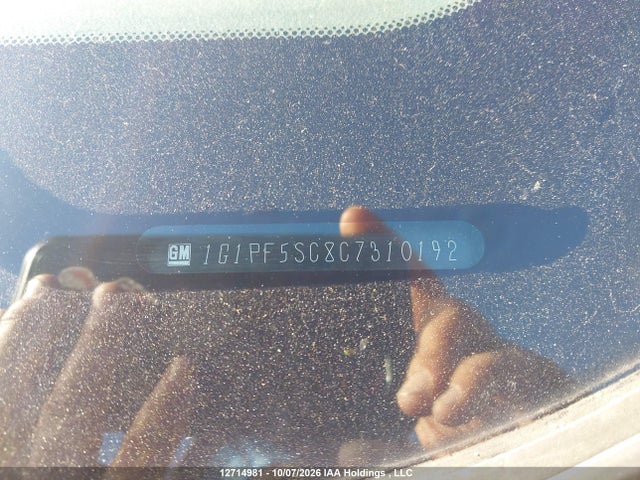12714981 :رقم المزاد ، 1G1PF5SC8C7310192 vin ، 2012 Chevrolet Cruze Lt Turbo مزاد بيع