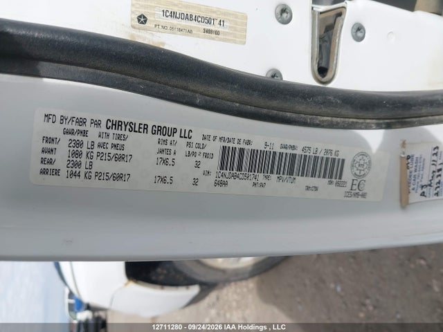 Продажа на аукционе авто 2012 Jeep Compass Sport/north, vin: 1C4NJDAB4CD501741, номер лота: 12711280