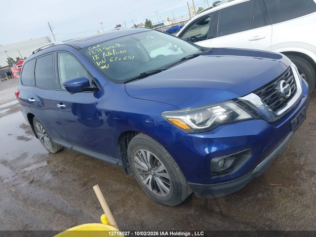 2018 Nissan Pathfinder S/sv/sl/platinum მანქანა იყიდება აუქციონზე, vin: 5N1DR2MM7JC672651, აუქციონის ნომერი: 12715027