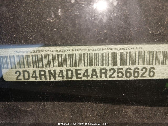 12715044 :رقم المزاد ، 2D4RN4DE4AR256626 vin ، 2010 Dodge Grand Caravan Se مزاد بيع