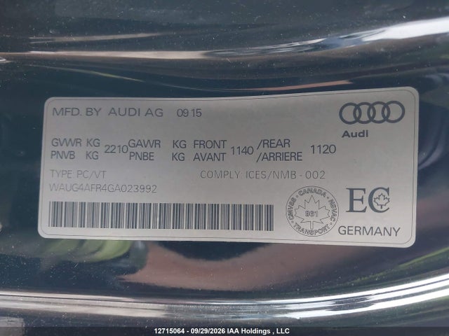 Aukcja sprzedaży 2016 Audi S5 Premium Plus, vin: WAUG4AFR4GA023992, numer aukcji: 12715064