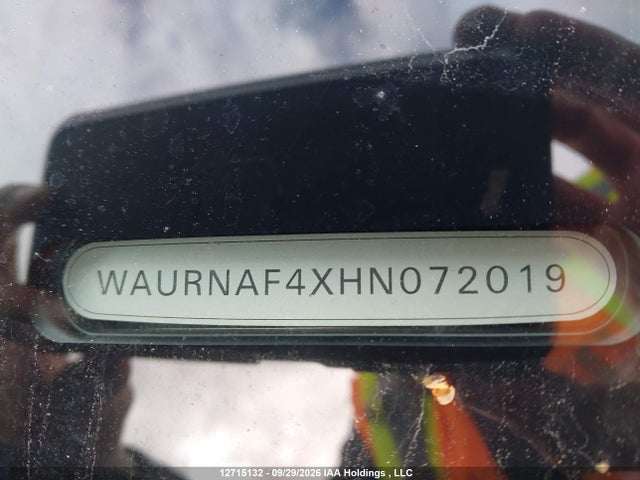 12715132 :رقم المزاد ، WAURNAF4XHN072019 vin ، 2017 Audi A4 Prestige مزاد بيع