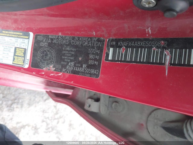 Продажа на аукционе авто 2014 Kia Forte 2.0l Ex/2.0l Sx, vin: KNAFX4A8XE5059842, номер лота: 12689680