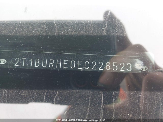 2T1BURHE0EC226523 Toyota Corolla