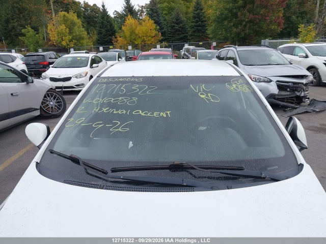 Продаж на аукціоні авто 2012 Hyundai Accent Gls/gs, vin: KMHCT5AE5CU010088, номер лоту: 12715322